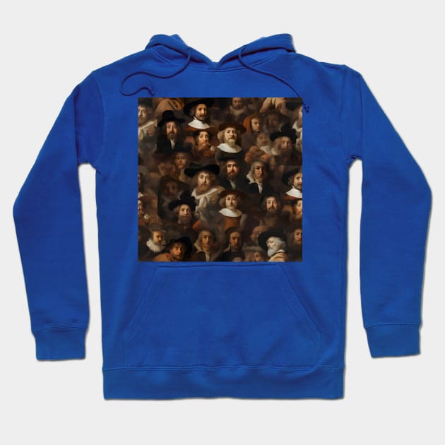 Rembrandt Paintings Mashup Hoodie by Grassroots Green